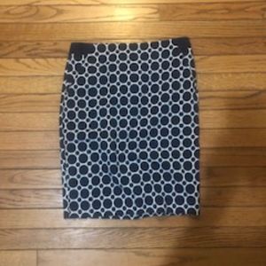 Blue Polka Dot Pencil Skirt